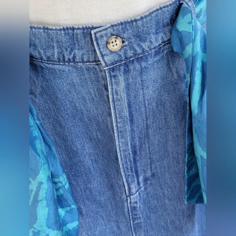 Gotcha Covered Vintage Midi Denim Skirt Large (Vtg Size 14)